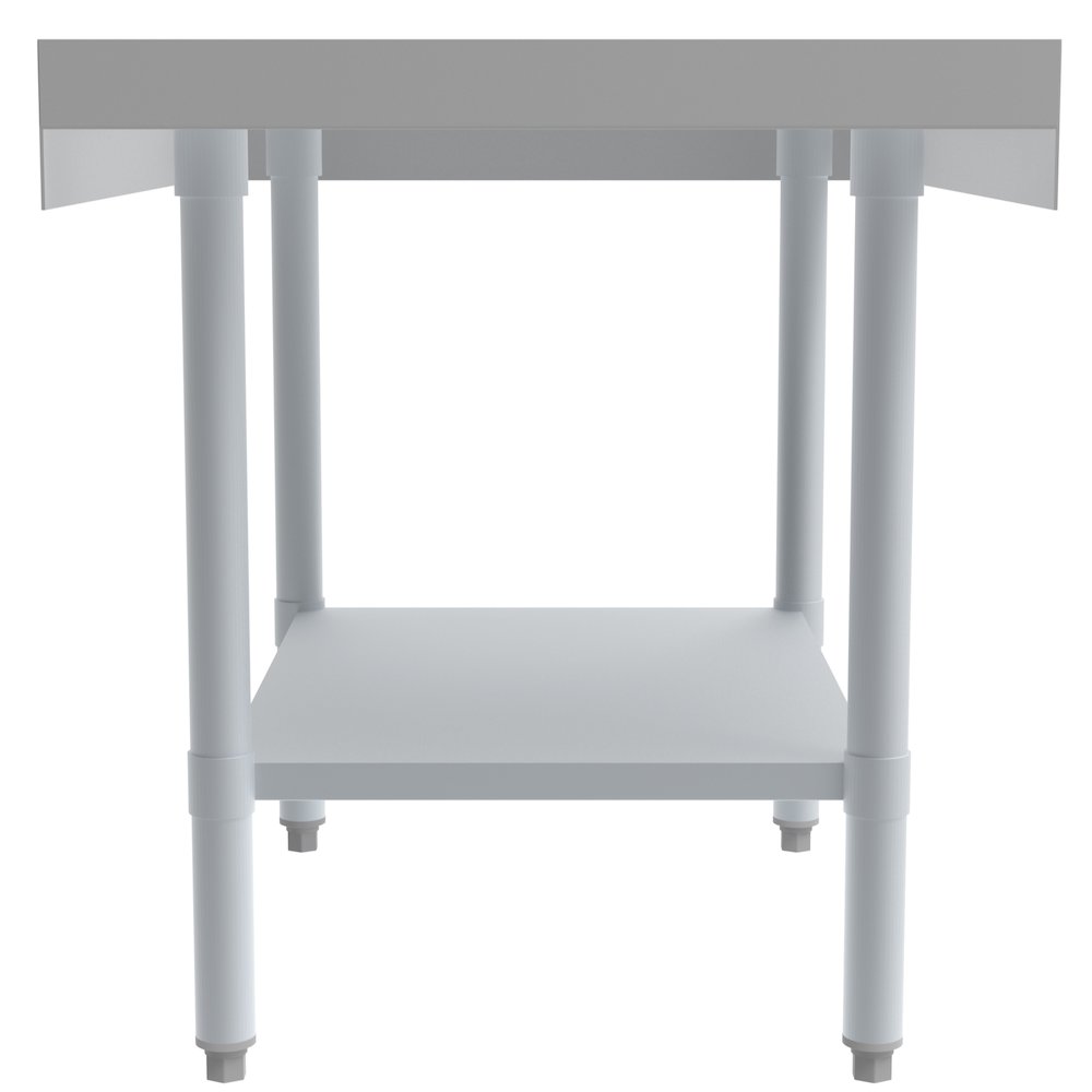 30" x 24" 16-Gauge Stainless Steel Equipment Stand with Galvanized Undershelf,