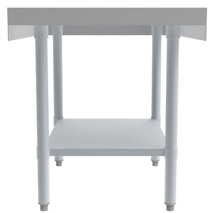 30" x 24" 16-Gauge Stainless Steel Equipment Stand with Galvanized Undershelf,