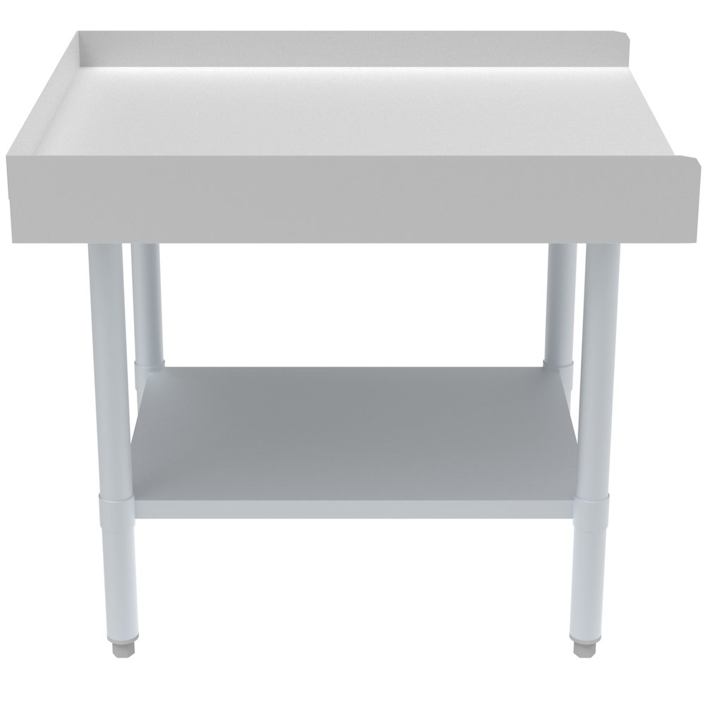 30" x 24" 16-Gauge Stainless Steel Equipment Stand with Galvanized Undershelf,
