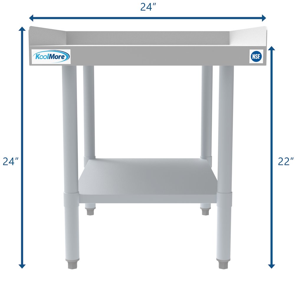 30" x 24" 16-Gauge Stainless Steel Equipment Stand with Galvanized Undershelf,
