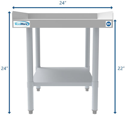 30" x 24" 16-Gauge Stainless Steel Equipment Stand with Galvanized Undershelf,
