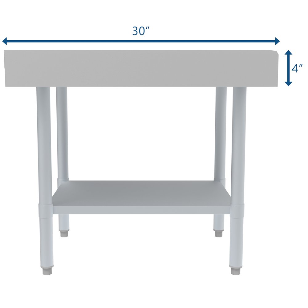 30" x 24" 16-Gauge Stainless Steel Equipment Stand with Galvanized Undershelf,