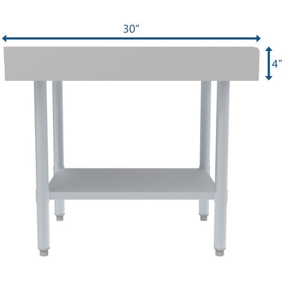 30" x 24" 16-Gauge Stainless Steel Equipment Stand with Galvanized Undershelf,