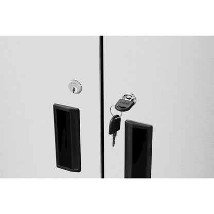60 in. Kitchen Wall Cabinet with Hinged Doors and 2 shelves in Stainless-Steel