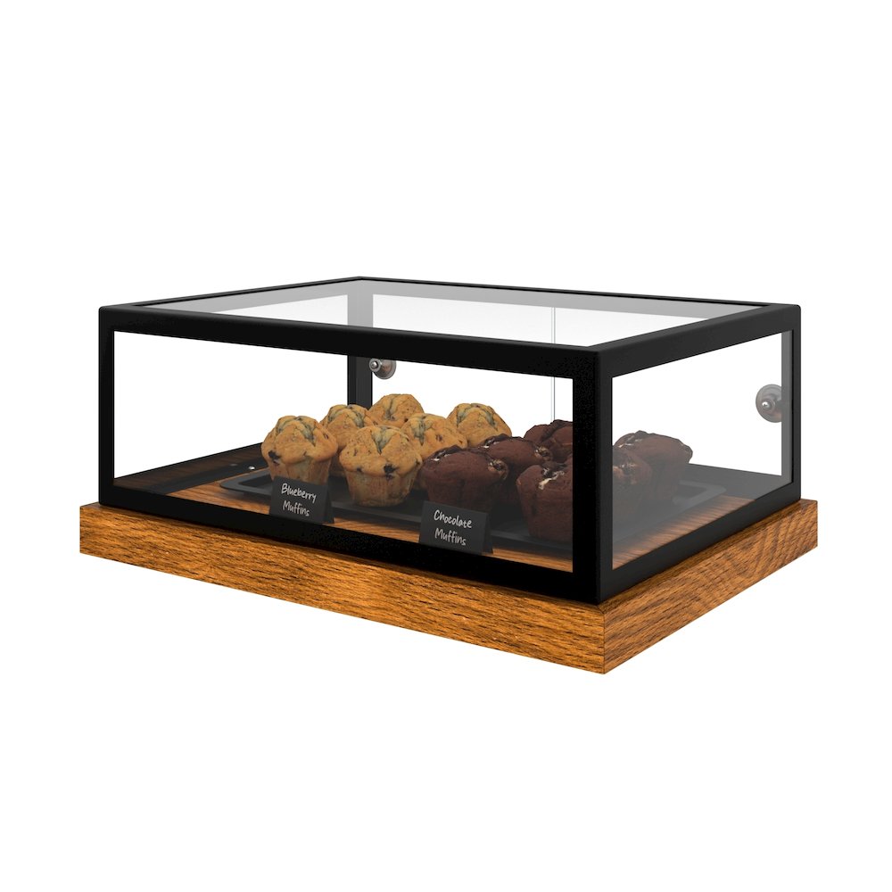 20 in. Wood and Glass Muffin, Cake Bakery Display Case
