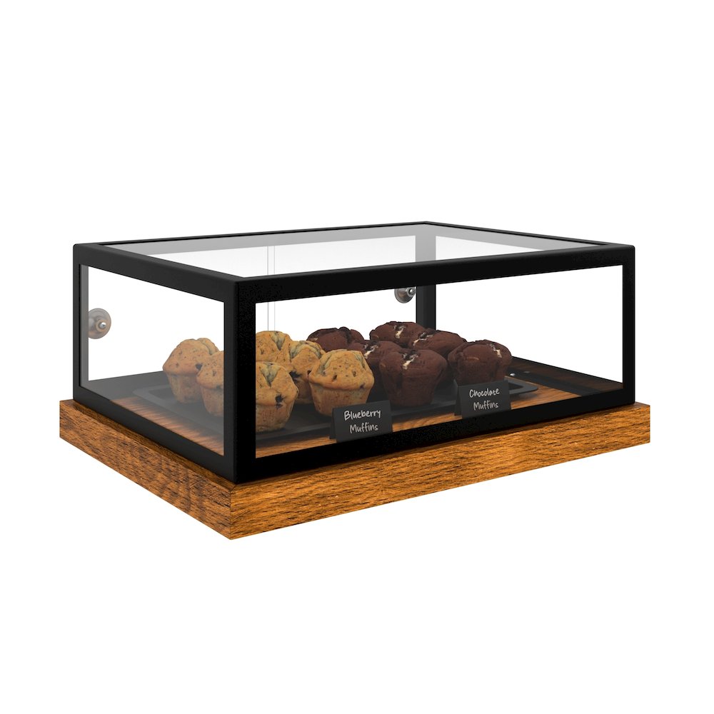 20 in. Wood and Glass Muffin, Cake Bakery Display Case
