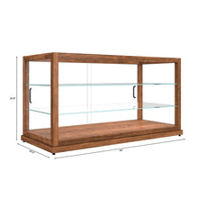 44 In. Artisan Horizontal Dark Wooden Bakery Display Case 9 Cu. ft.