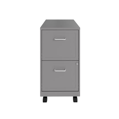 Space Solutions 18" Deep 2 Drawer Vertical File Cabinet, Arctic Silver