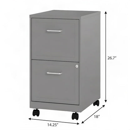 Bison Office Vertical File Organizer with Locking Drawers, Arctic Silver