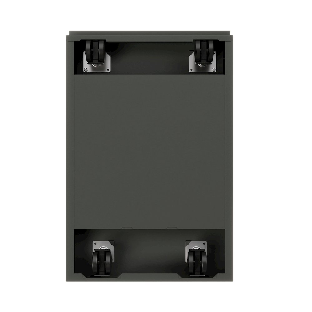 Hirsh 20 inch Deep Mobile Pedestal File Cabinet 2 Drawer Box-File Charcoal/Black
