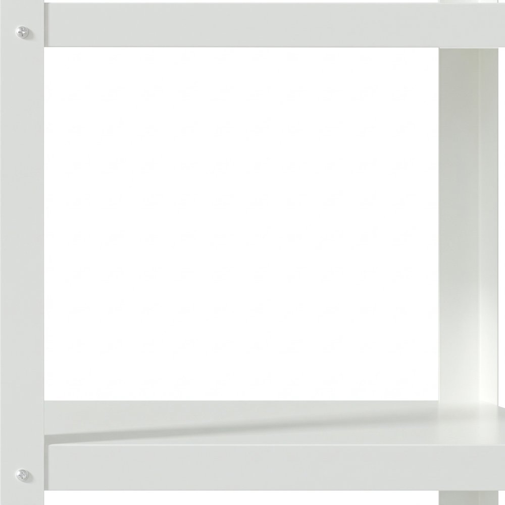 Bison Office Rolling Metal Bookcase with 5 Open Shelves, 72-Inch, White