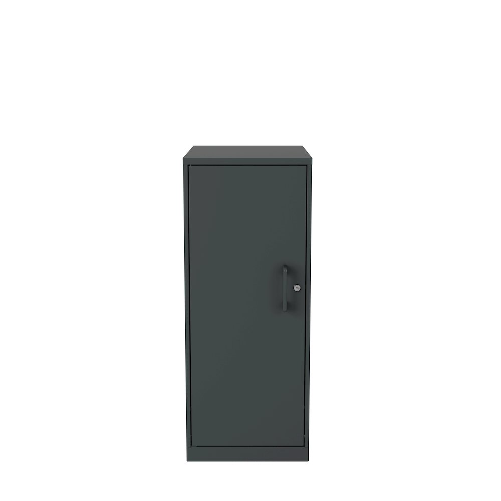 35.5" High 3-Shelf Storage Locker Cabinet, Welded Metal, Charcoal