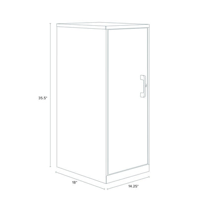 35.5" High 3-Shelf Storage Locker Cabinet, Welded Metal, Charcoal