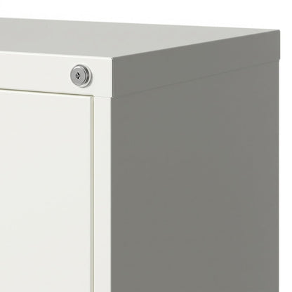 Bison Office Steel Lateral File Cabinet with 2 Metal Drawers, White
