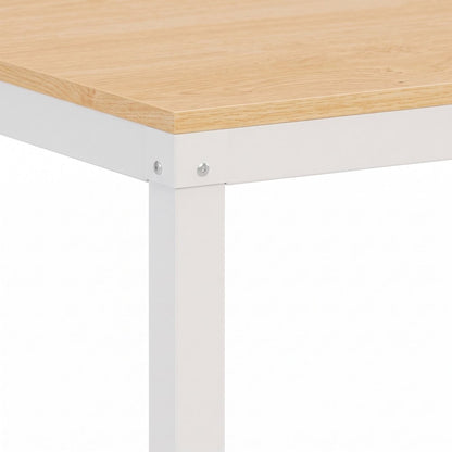 Bison Office Mobile Metal Desk with Ready-to-Assemble Build, Maple
