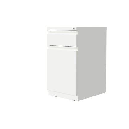 Hirsh 20" Deep Mobile File Cabinet 2 Drawer with XL Backpack Drawer, White