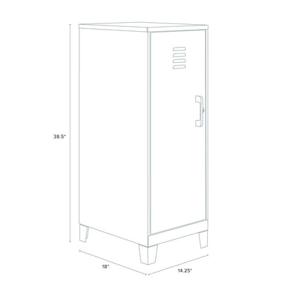 42.5" High 3-Shelf Storage Locker Cabinet, Riser Legs, Arctic Silver