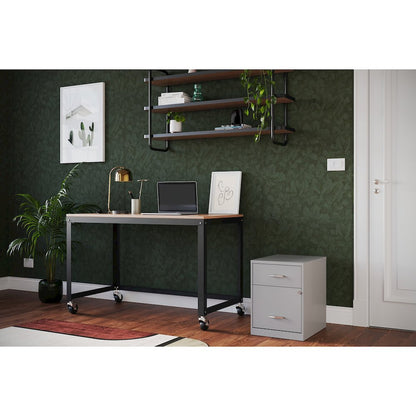 18" Deep 2-Drawer Letter Vertical File Cabinet, Accessory, Arctic Silver
