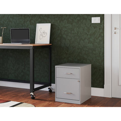 18" Deep 2-Drawer Letter Vertical File Cabinet, Accessory, Arctic Silver