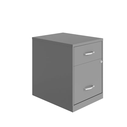 18" Deep 2-Drawer Letter Vertical File Cabinet, Accessory, Arctic Silver
