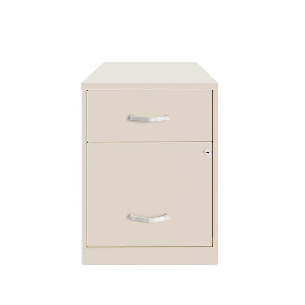 18" Deep 2-Drawer Letter Vertical File Cabinet, Accessory Drawer, Stone