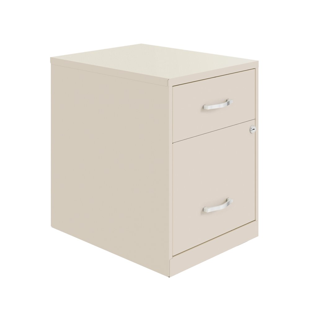 18" Deep 2-Drawer Letter Vertical File Cabinet, Accessory Drawer, Stone