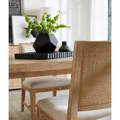 Retreat Cane Back Fabric Upholstered Side Chair in Beige by Hooker Furniture