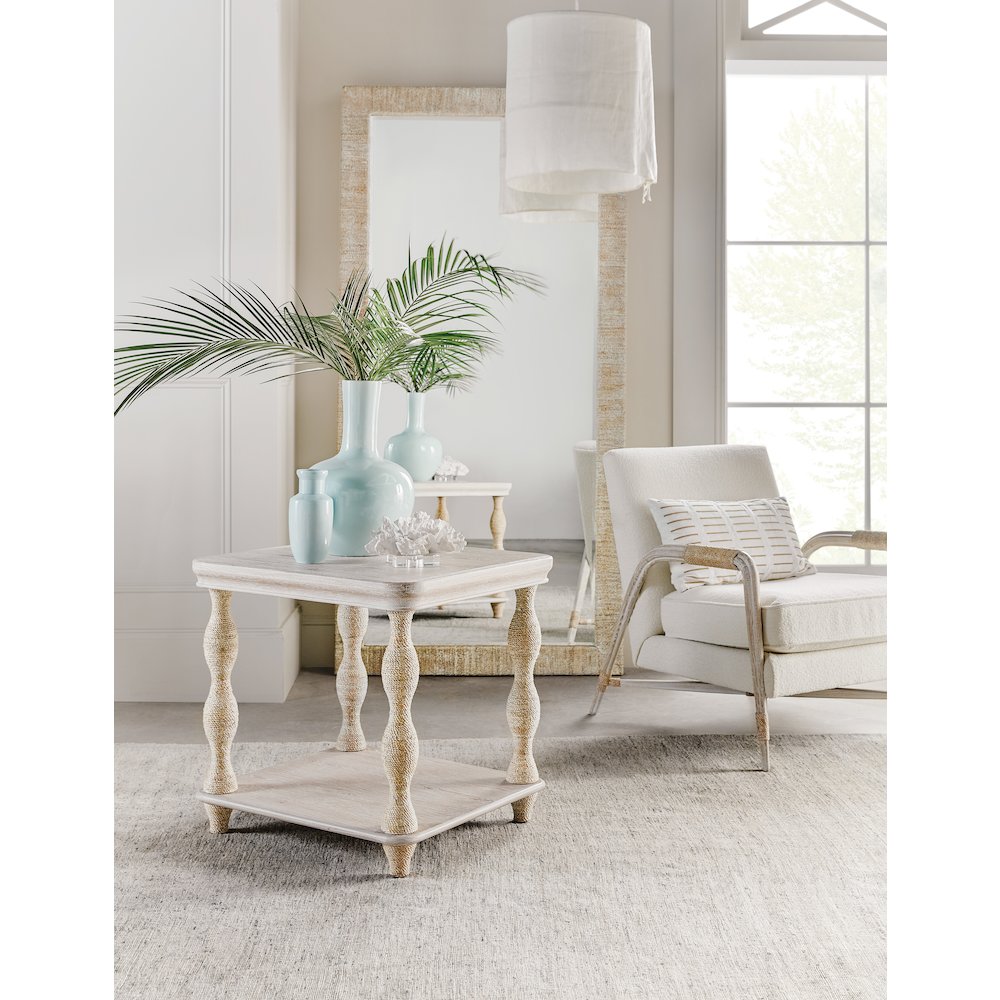 Serenity Bahari Lamp Table in White Wood by Hooker Furniture