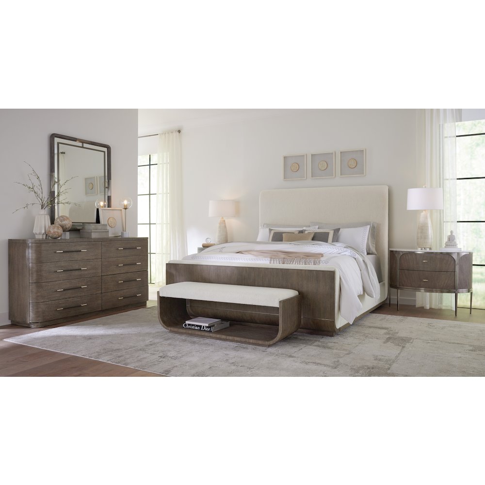 Modern Mood Two Drawer Wood Nightstand in Brown by Hooker Furniture