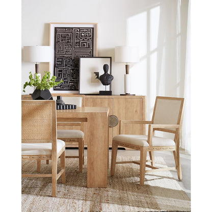 Retreat Cane Back Fabric Upholstered Side Chair in Beige by Hooker Furniture