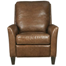 Shasta Aniline Top Grain Leather Recliner Chair with Fixed Arms, Brown