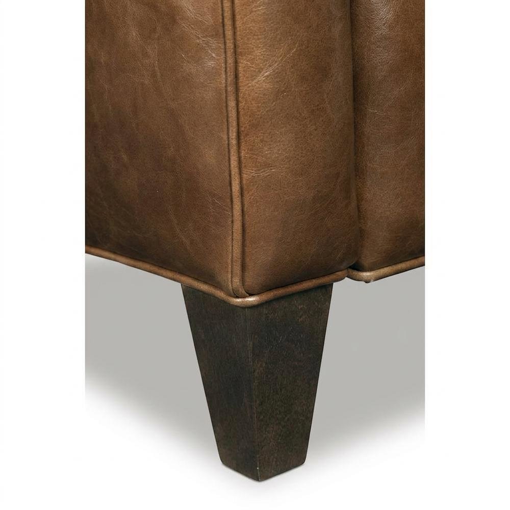Shasta Aniline Top Grain Leather Recliner Chair with Fixed Arms, Brown