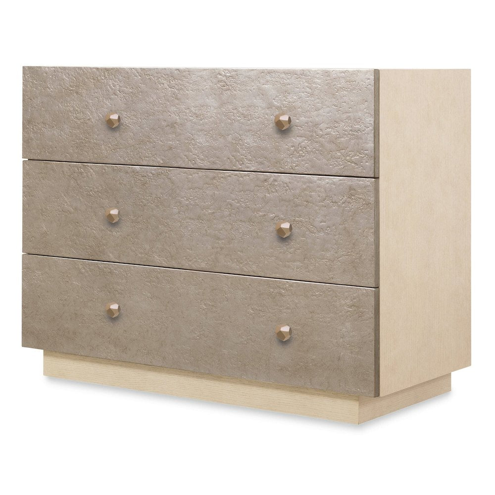 Westwood Bachelors Chest with Silver Leaf Plated Wood Drawer Fronts by Hooker