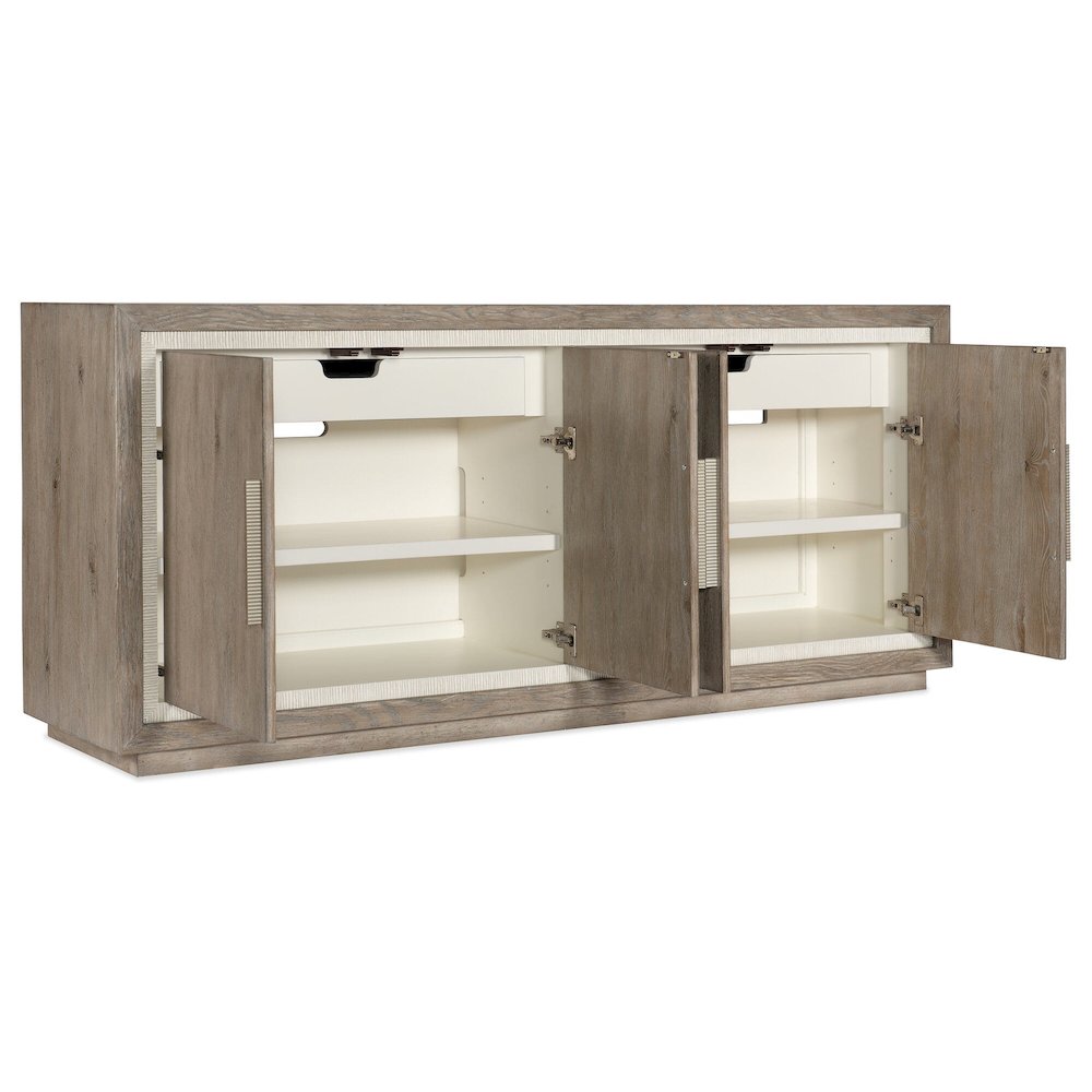 Serenity Tulum Media Storage Cabinet in Gray Wood by Hooker Furniture
