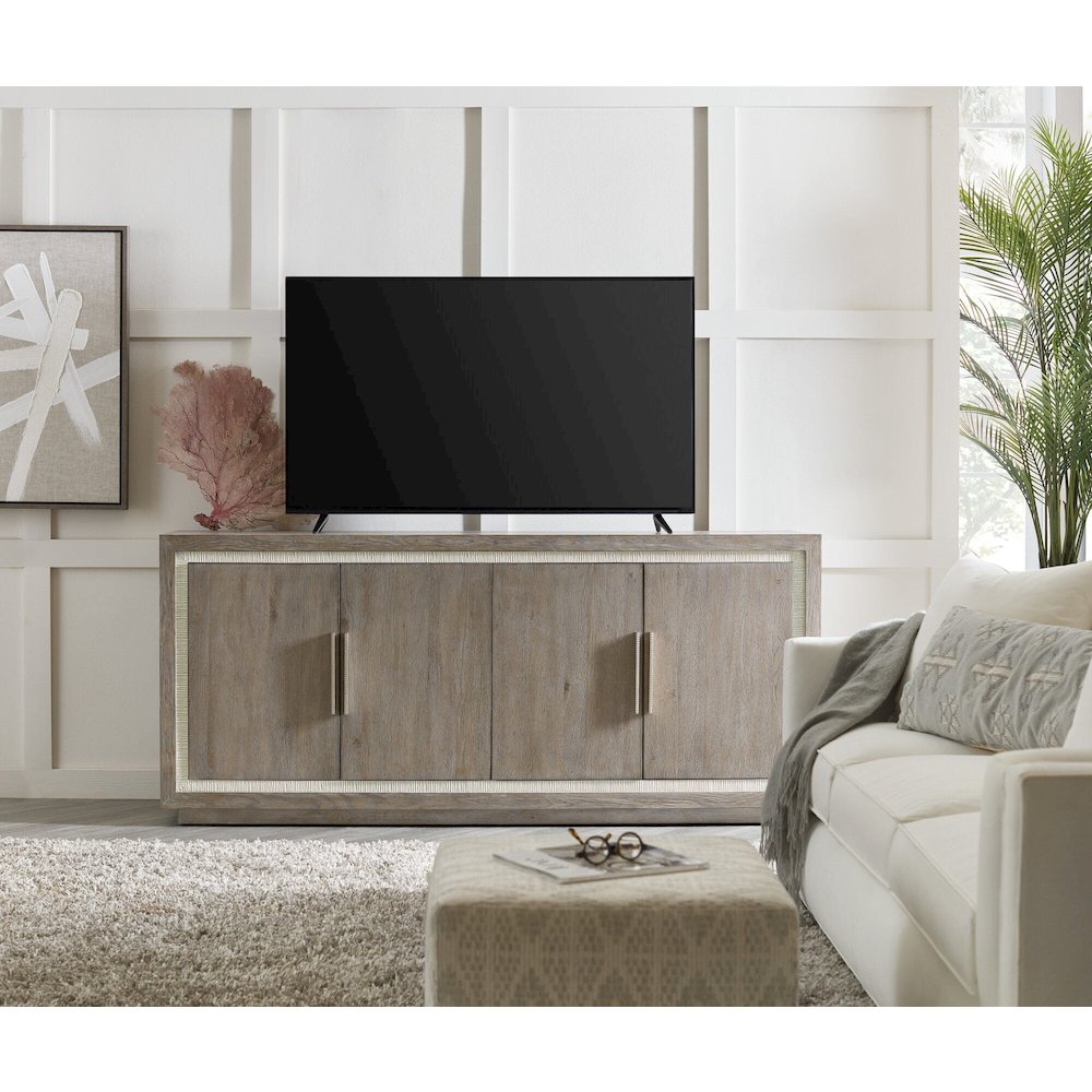 Serenity Tulum Media Storage Cabinet in Gray Wood by Hooker Furniture