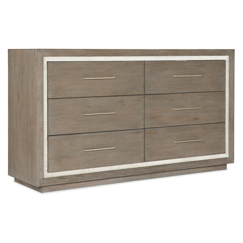 Hooker Furniture Serenity Mainstay 6-Drawer Dresser - Gray Washed Oak/Light Gray