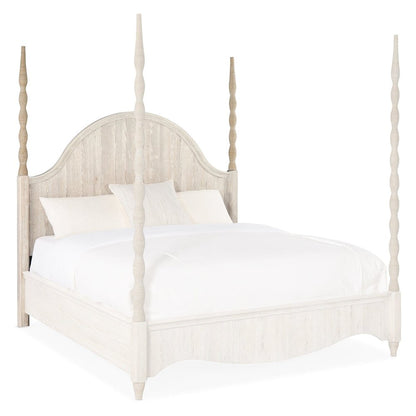 Hooker Furniture Serenity Jetty Cal King Poster Bed in White Wood