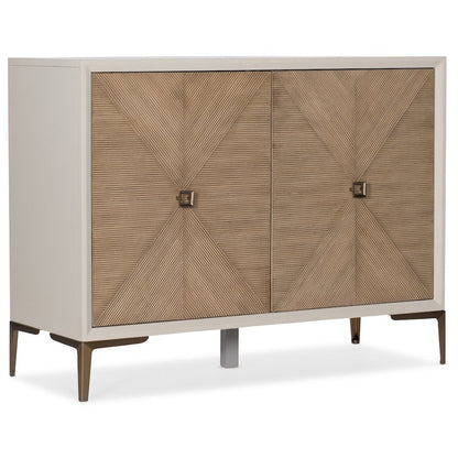Melange Wooden Hall Chest with Storage Shelf, Narrow Buffet Cabinet, Cream