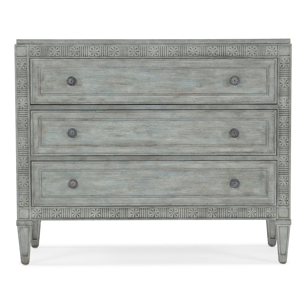 Charleston Three-Drawer Wood Chest in Waterscape Blue by Hooker Furniture