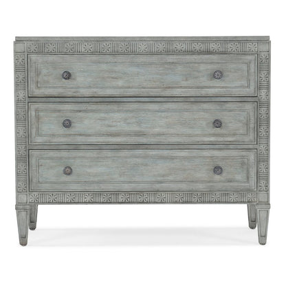 Charleston Three-Drawer Wood Chest in Waterscape Blue by Hooker Furniture