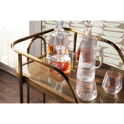 Commerce and Market Walnut Wine and Bar Cart