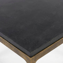 Mango Wood and Iron Round Cocktail Table with Metal Base for Living Room, Gold