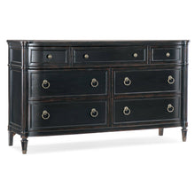 Charleston Seven-Drawer Wood Dresser in Black Cherry Finish by Hooker Furniture