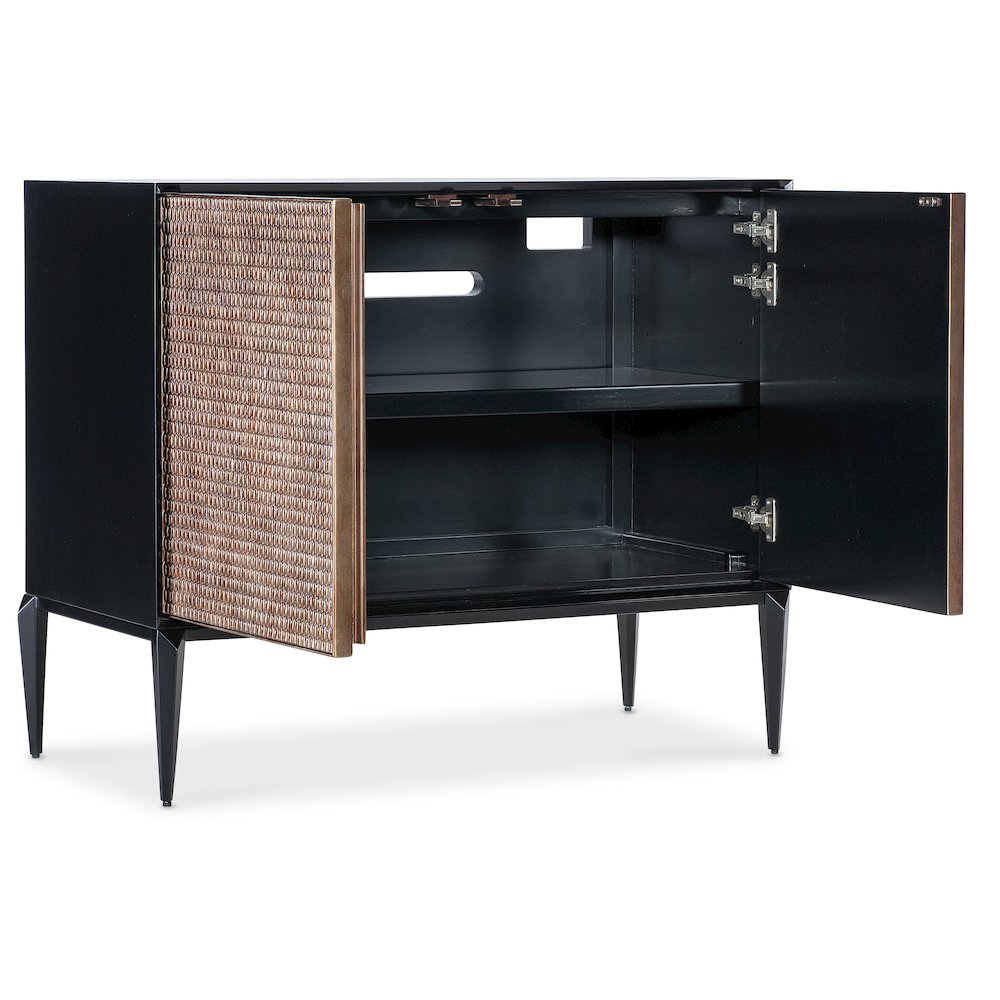 Melange Boucle Accent Chest in Black Wood by Hooker Furnishings