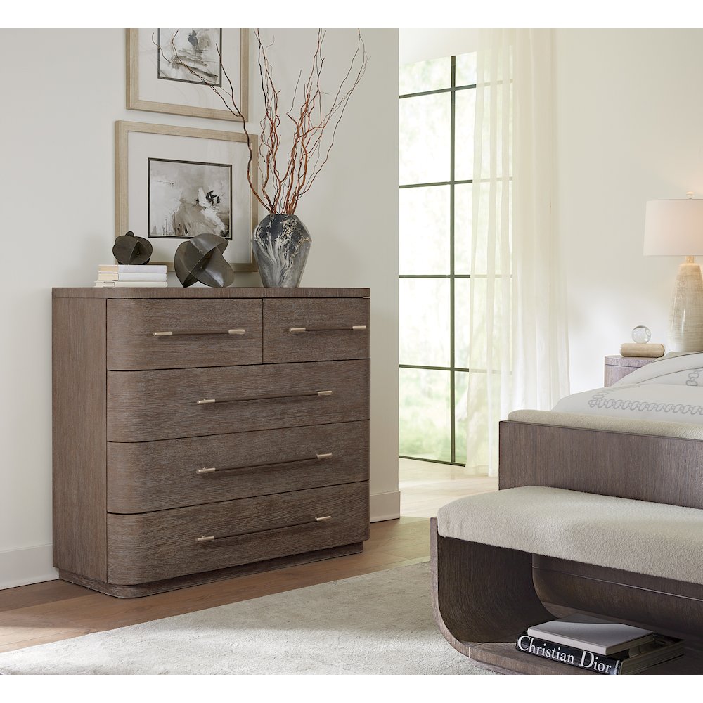 Modern Mood Wood Bachelors Chest in Brown by Hooker Furniture