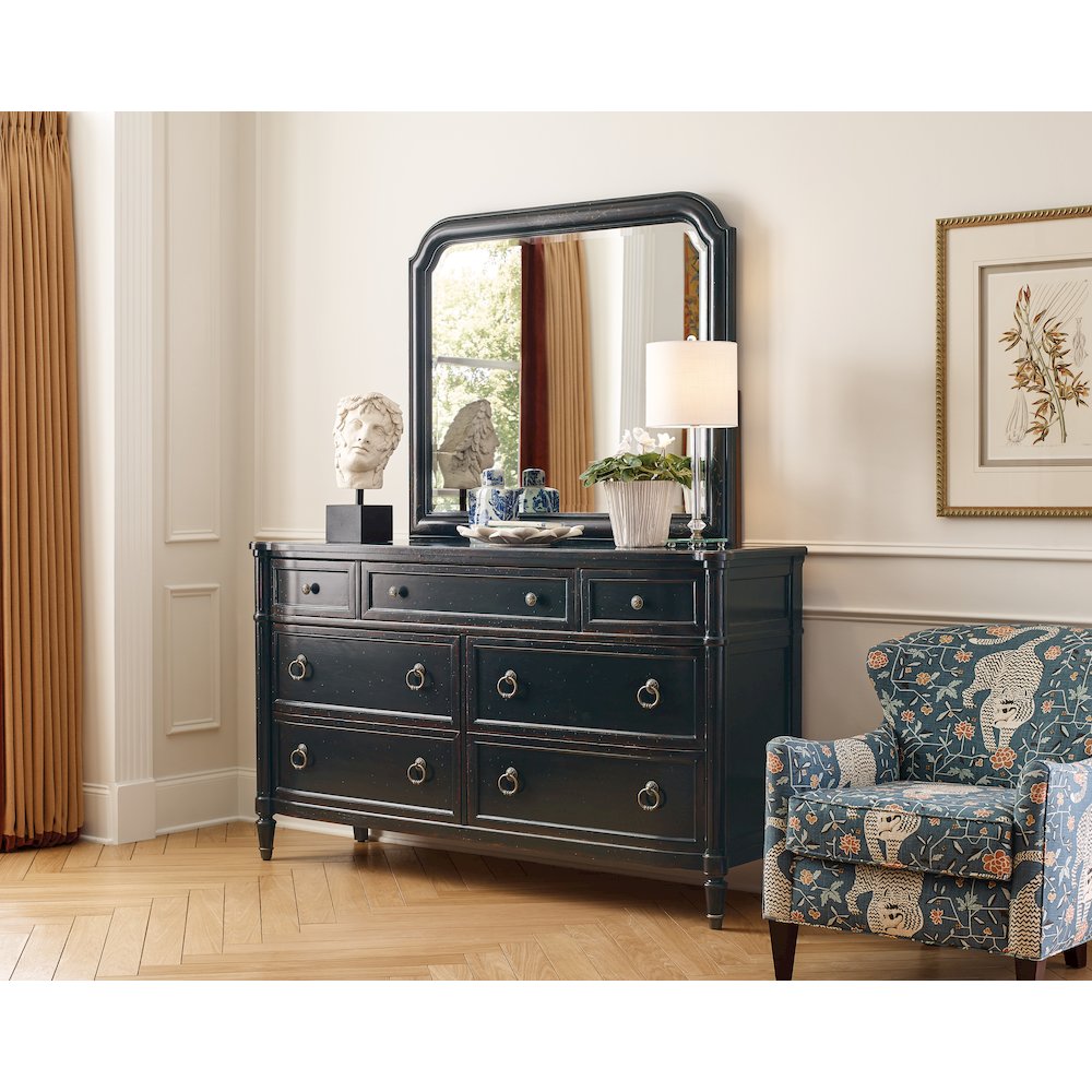 Charleston Seven-Drawer Wood Dresser in Black Cherry Finish by Hooker Furniture