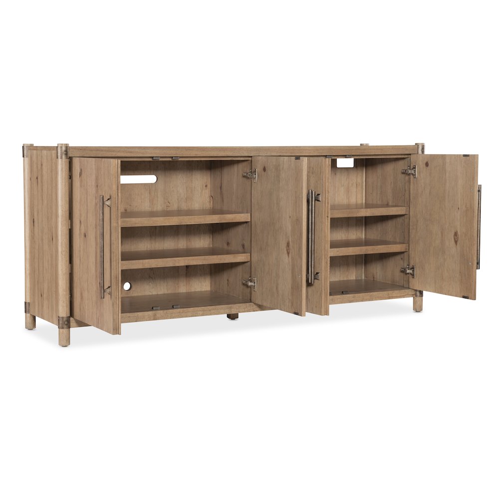 Vineyard Row Entertainment Credenza in Light Natural Wood by Hooker Furnishings