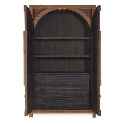 Hooker Furniture Big Sky Veneers and Solid Wood Wardrobe in Brown