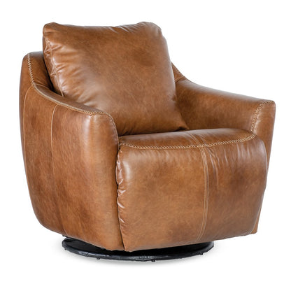 Beau Swivel w/Power Footrest in Brown Leather by Hooker Furnishings