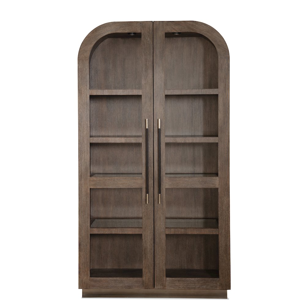 Modern Mood Wood-Framed Display Cabinet in Brown by Hooker Furniture